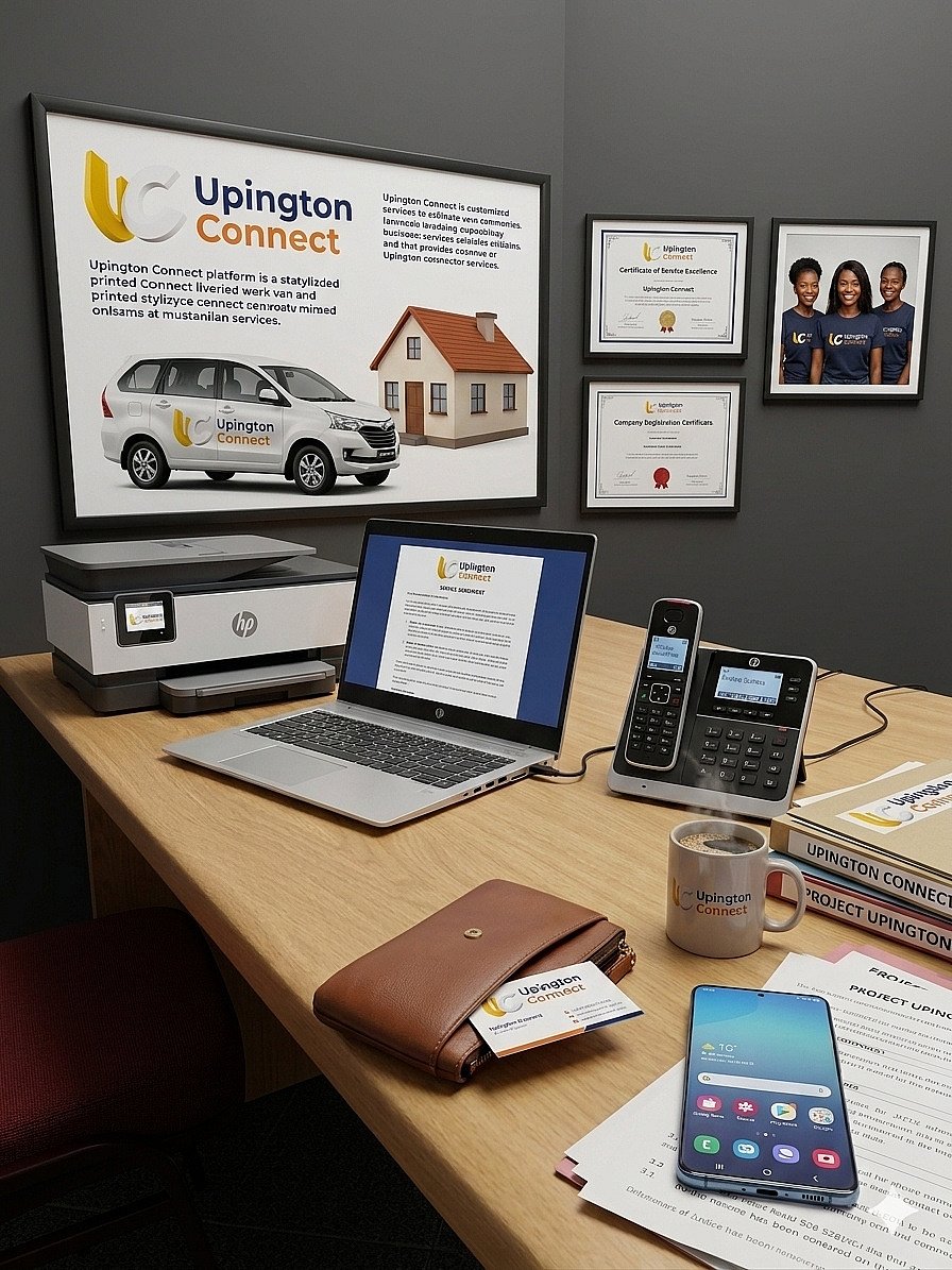 Smartphone displaying UpingtonConnect